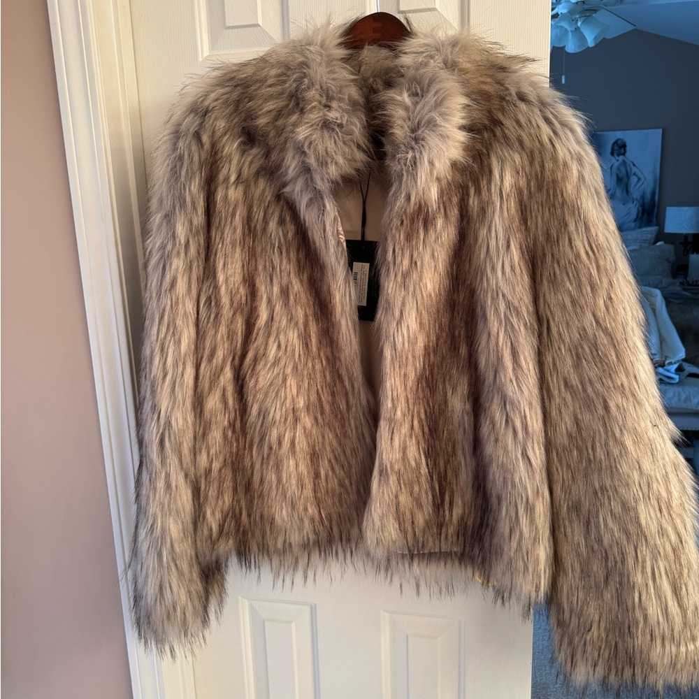 Un Real Fur Delish, faux fur jacket. Medium to Heavy weight